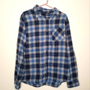 Alpine Design blue plaid soft flannel shirt